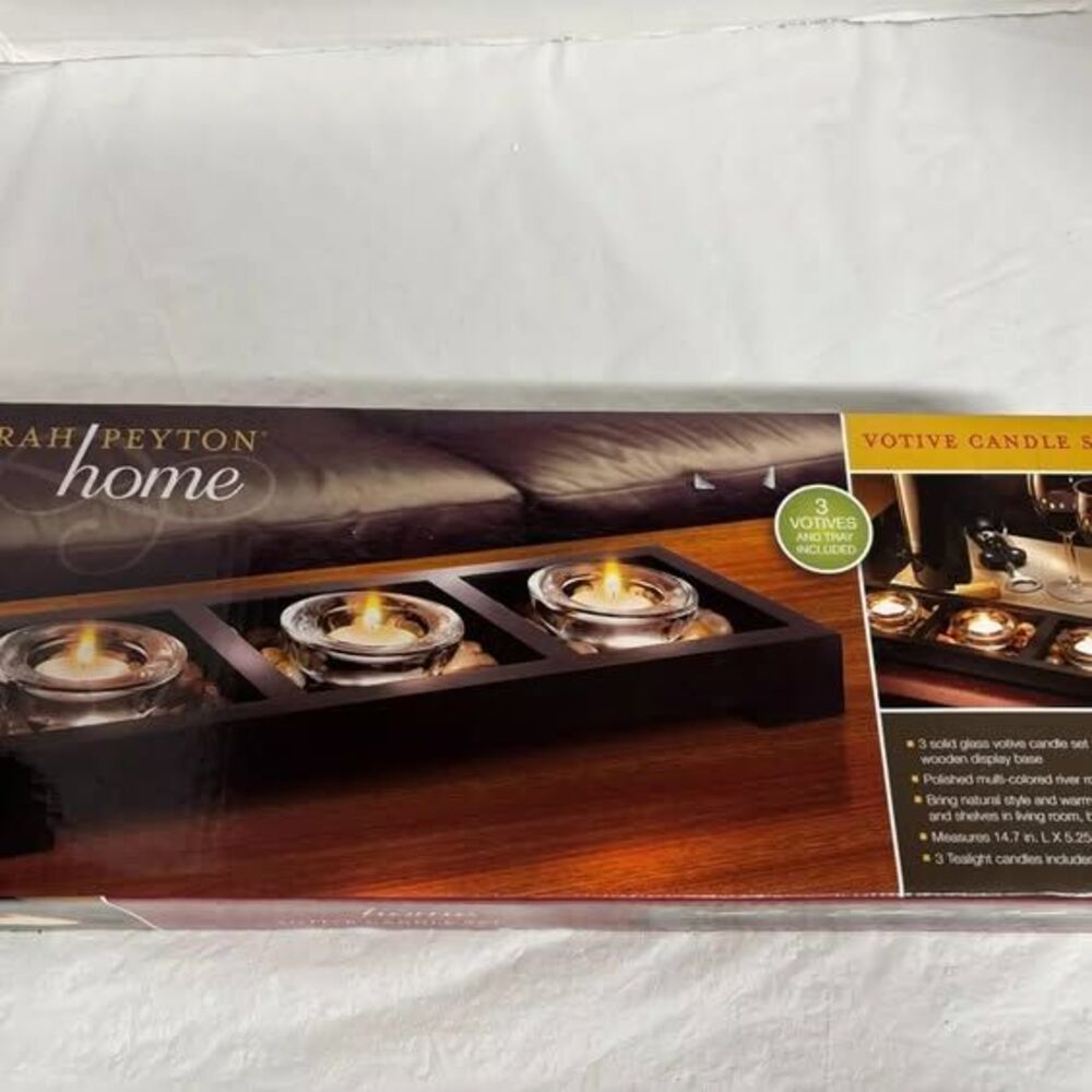 Sarah Peyton Home Votive Candle Set NEW in Box